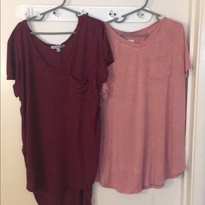 Two short sleve shirts with pocket